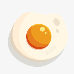 彩色圆弧煎蛋食物元素矢量图素材