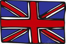 手绘英国国旗矢量图素材