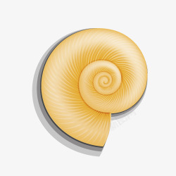 金黄色蜗牛壳矢量图素材