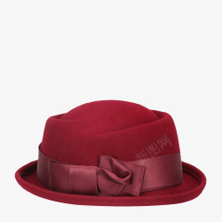 酒红色优雅礼帽素材