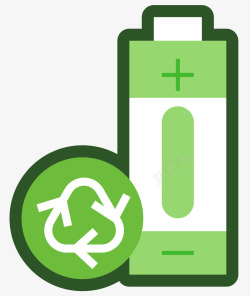 电池生态保护循环标志素材