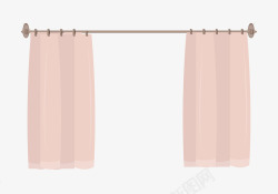 纱质粉色透明质感飘窗高清图片