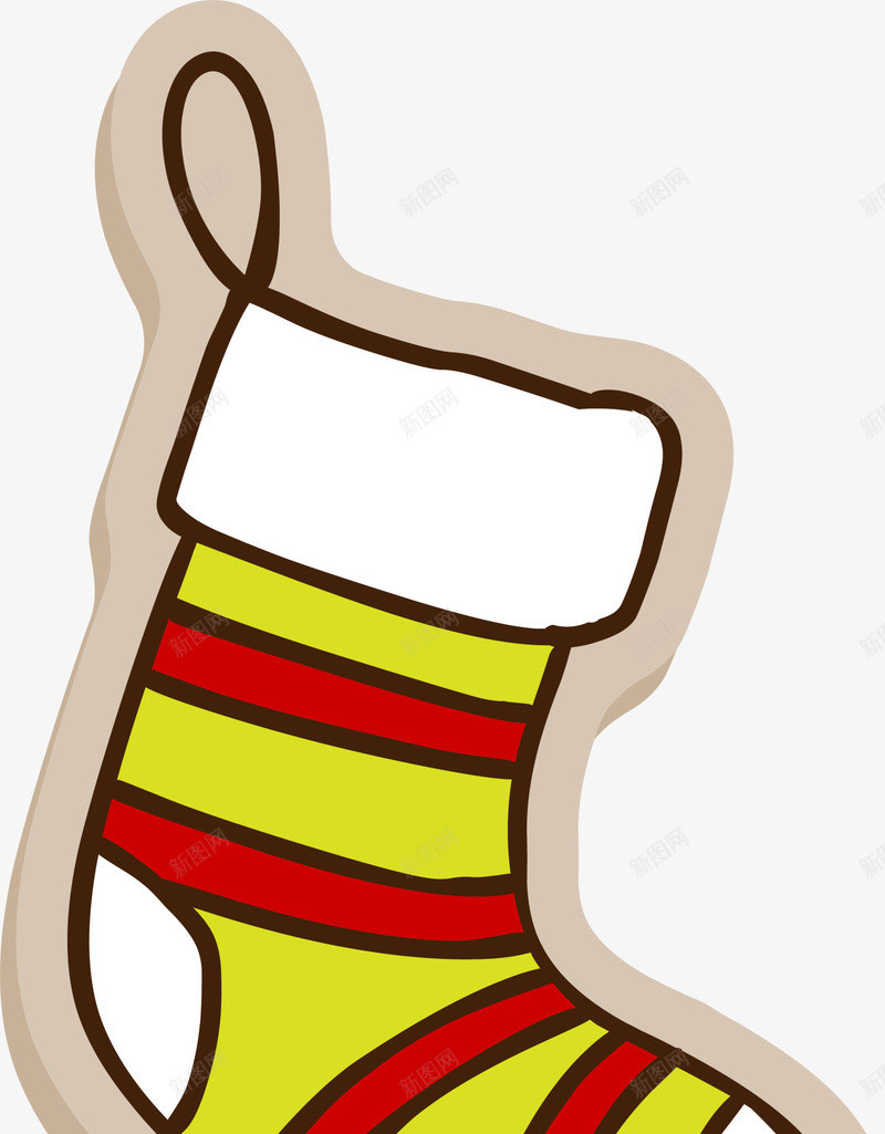 黄色卡通袜子png免抠素材_88icon https://88icon.com 卡通圣诞袜 圣诞节 标志 标签 节日 装饰图案 黄色袜子