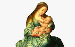 西洋画圣母喂奶西洋油画1高清图片
