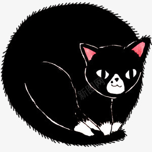 黑猫png免抠素材_88icon https://88icon.com 动物 卡哇伊 卡通 可爱 宠物 猫 萌物系列 黑猫