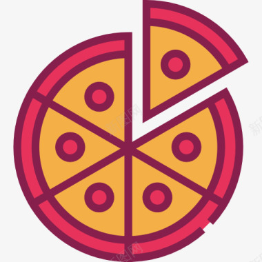 蓝莓披萨免抠素材比萨图标图标