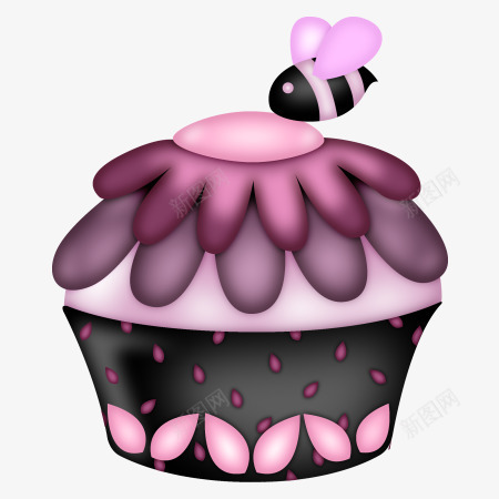 手绘蜜蜂和蛋糕png免抠素材_88icon https://88icon.com 卡通 手绘 蛋糕 蜜蜂