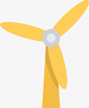 风车黄色节能风车图矢量图图标图标