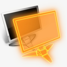 金黄金黄色电脑显示屏图标图标