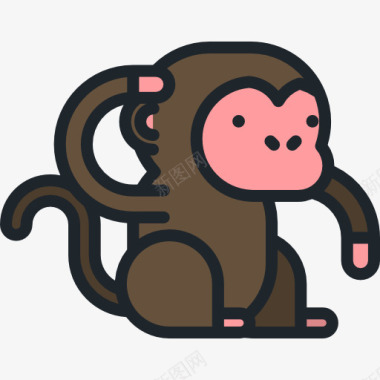 野生动物猴子图标图标