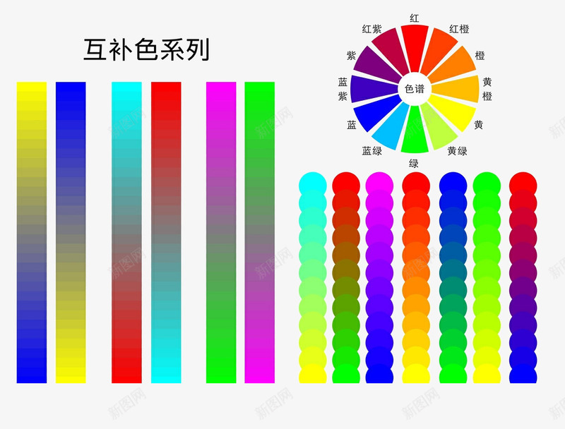 互补色系列png免抠素材_88icon https://88icon.com 互补色 互补色系列 互补色色谱 互补色色阶 渐变色阶 色谱 色阶