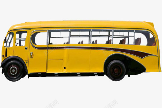 英伦风格巴士psd黄色校车图标图标