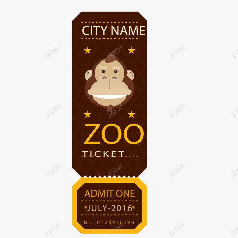 猴子动物园门票png免抠素材_88icon https://88icon.com 动物 动物园 卡通 参观 猴子 门票