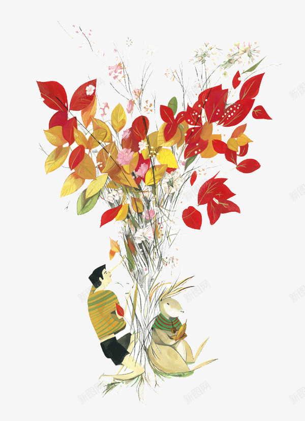 植物系列插画创意png免抠素材_88icon https://88icon.com 创意 唯美 彩色 插画 植物 艺术 设计