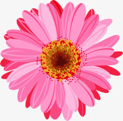 粉色手绘水彩花朵母亲节素材
