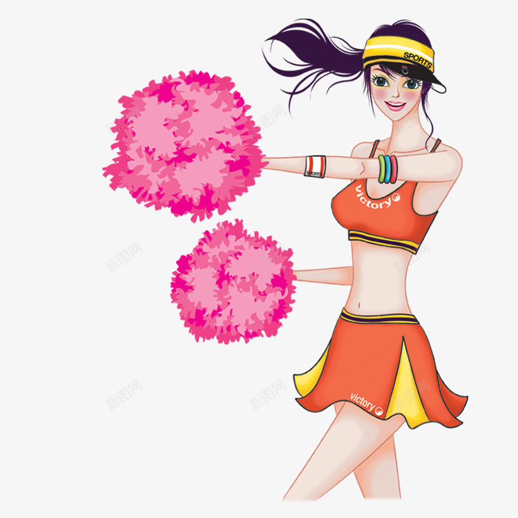 拉拉队员韩式美女插画png免抠素材_88icon https://88icon.com 宝贝 拉拉队 插画 素材 美图 美女 韩式卡通画