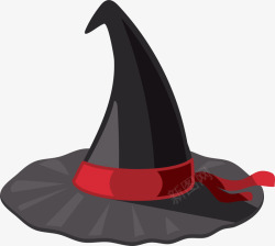 黑色卡通巫师帽素材