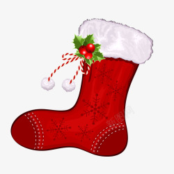 红色的圣诞袜子素材