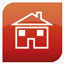 回家建筑主页房子光滑的红色网图标图标