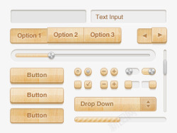杉木纹理UI工具包素材