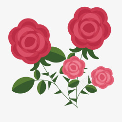 玫瑰花海报背景矢量图素材
