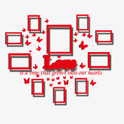 心形相框素材