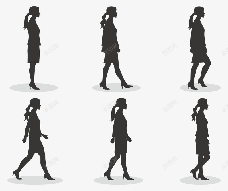 高跟鞋女士png免抠素材_88icon https://88icon.com png图片素材 免费png素材 剪影素材 女士剪影 行走 行走的人