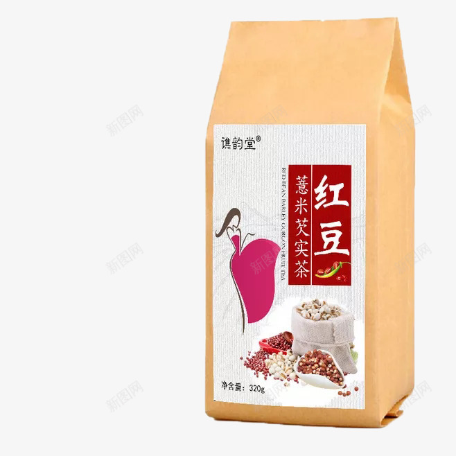 红豆薏米粉包装png免抠素材_88icon https://88icon.com 健康 包装 品牌 祛湿健脾 红豆 营养 薏米 薏米红豆粉