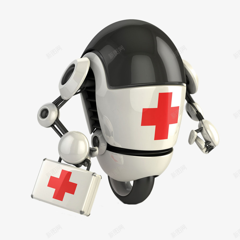 医疗立体机器人png免抠素材_88icon https://88icon.com 医疗 十字形 机器人 立体 红十字
