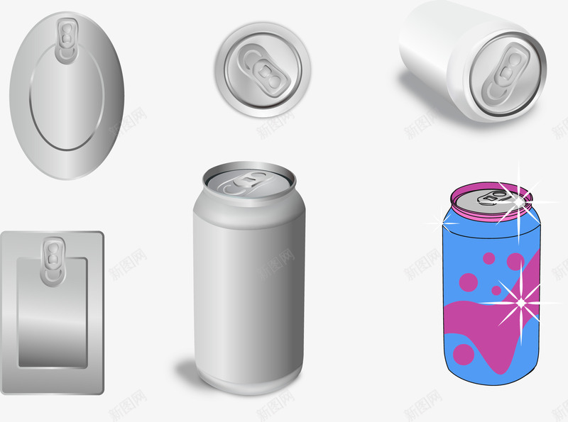 易拉罐矢量图eps免抠素材_88icon https://88icon.com 声音 易拉罐 易拉罐贴纸 瓶子设计 矢量图 饮料包装 饮料瓶