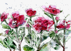 彩绘花卉花朵碎片背景图素材