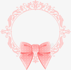 粉色蝴蝶结装饰背景素材