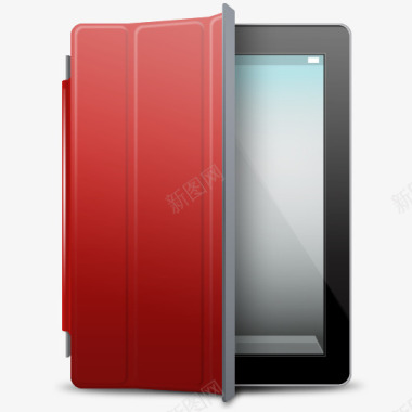 iPad黑红色封面图标图标