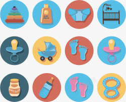 婴儿用品图标婴儿用品图标高清图片
