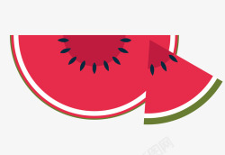 红色卡通水果西瓜矢量图素材