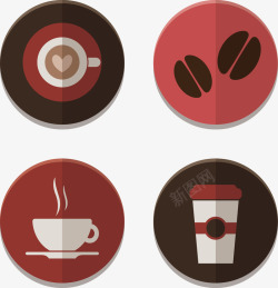 咖啡垫圆形咖啡杯垫图标高清图片