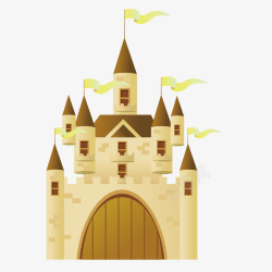卡通西式城堡童话教堂素材