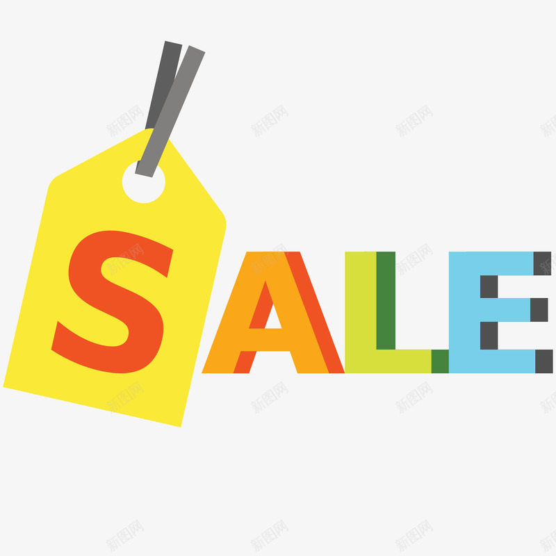 彩色SALE矢量图ai免抠素材_88icon https://88icon.com SALE 免抠PNG 商场促销 彩色SALE矢量设计 标签 热卖 矢量图