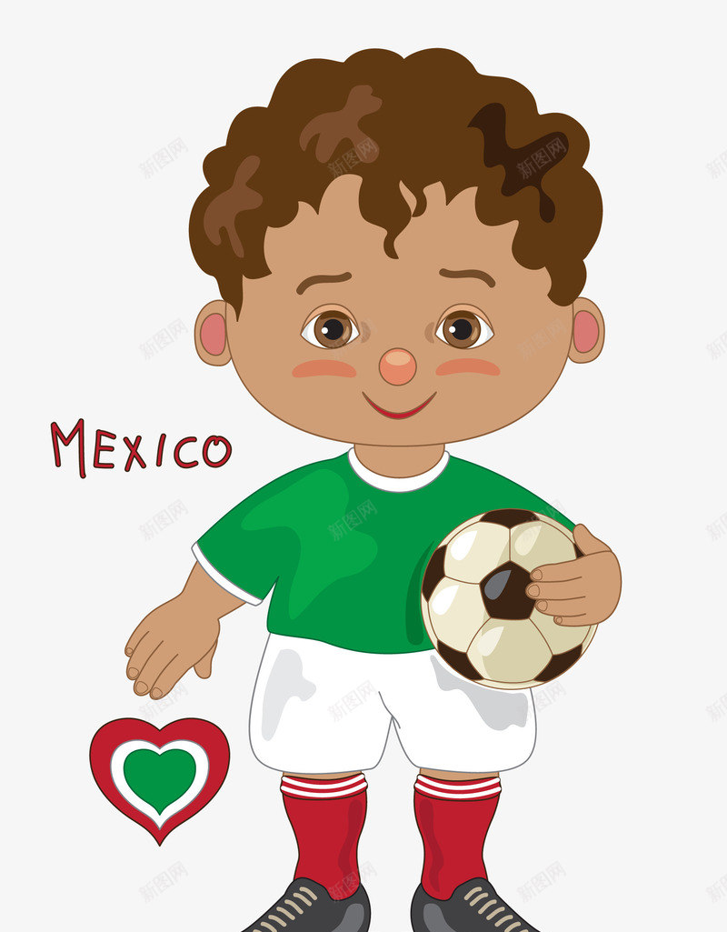 卡通世界杯墨西哥国家队矢量图ai免抠素材_88icon https://88icon.com 世界杯 卡通世界杯 墨西哥国家队 墨西哥足球队 墨西哥队 足球 踢足球 踢足球的运动员 矢量图