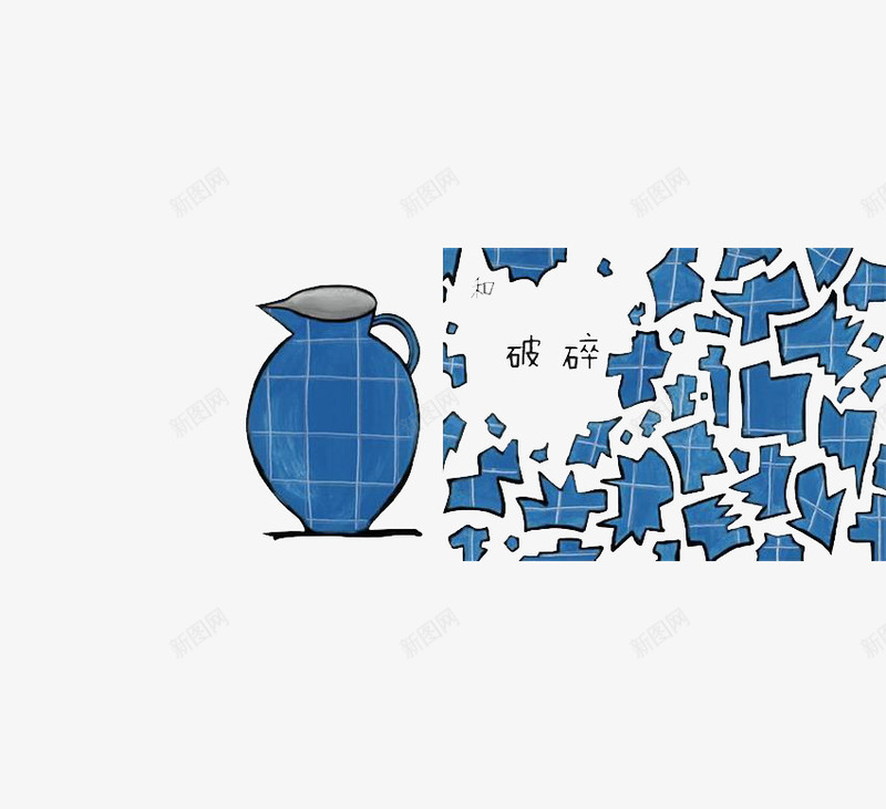 碎片png免抠素材_88icon https://88icon.com 完整 瓷片 碎片 蓝色 陶瓷