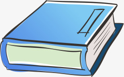 蓝色封面书籍词典矢量图素材