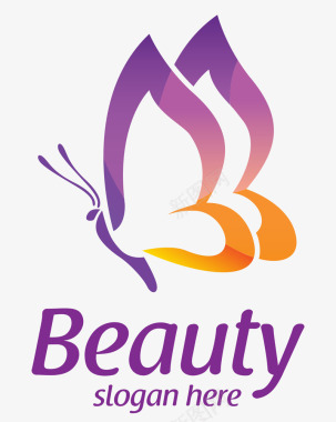 logo设计彩色蝴蝶标志logo矢量图图标图标