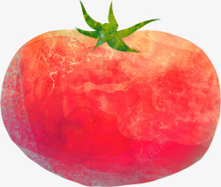 手绘卡通水彩西红柿创意素材