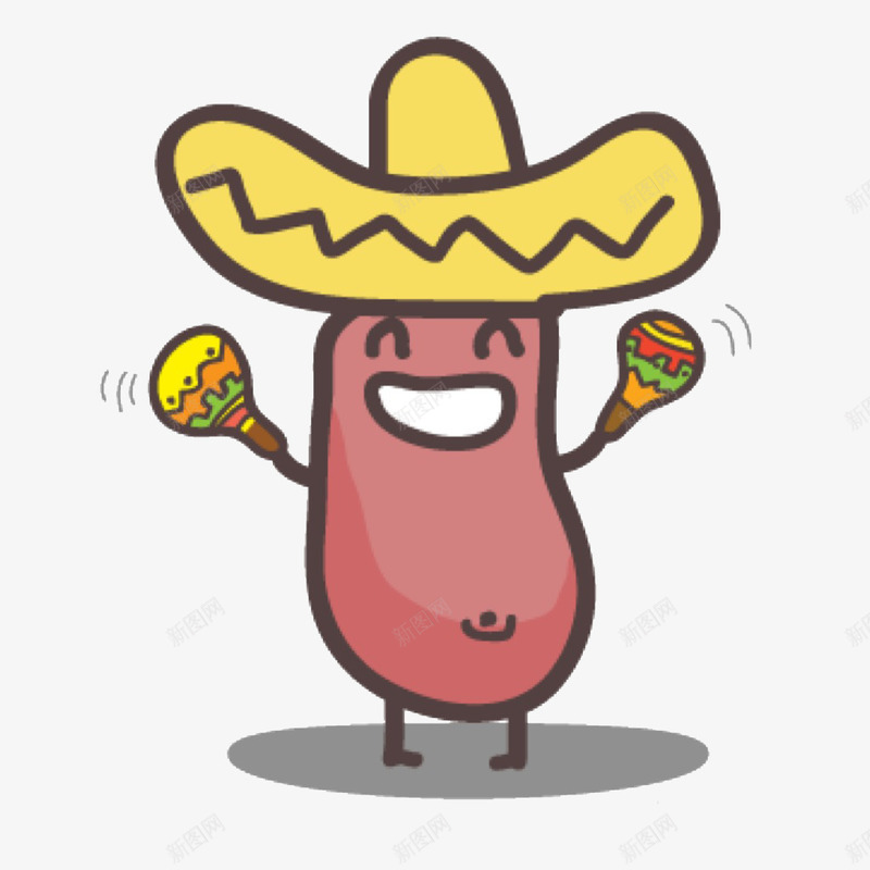 卡通戴帽子的豆豆png免抠素材_88icon https://88icon.com 卡通大豆 卡通形象 卡通蔬菜 卡通豆豆 卡通黄豆 大豆 西部牛仔 豆子 跳舞 黄豆
