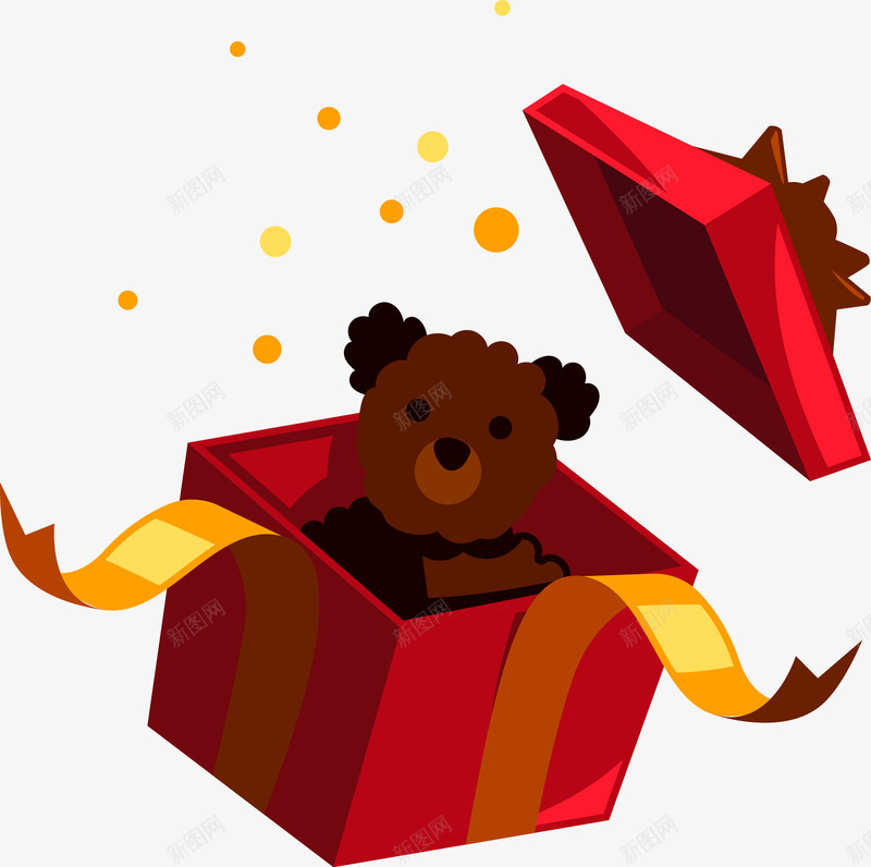 手绘打开的礼盒png免抠素材_88icon https://88icon.com 包装 卡通 小熊 惊喜 手绘 打开的礼盒 礼物