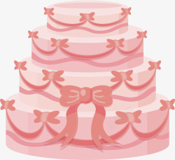 粉红色的蛋糕矢量图素材