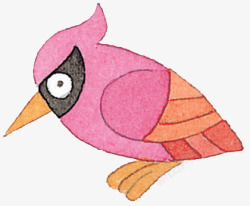 粉色啄木鸟素材