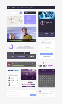 网页界面ui工具包素材