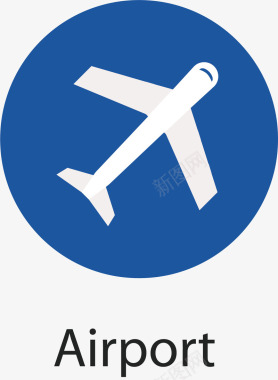 各种形状印章飞机火车站的图标矢量图图标