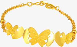 黄金蝴蝶手链素材